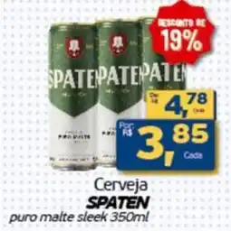 Cometa Supermercados Cerveja SPATEN puro malte sleek oferta