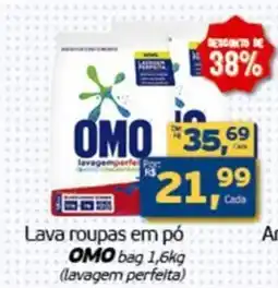 Cometa Supermercados Lava roupas em pó OMO bag oferta