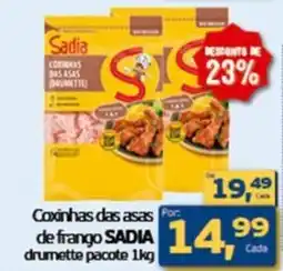 Cometa Supermercados Coxinhas das asas de frango SADIA drumette pacote oferta
