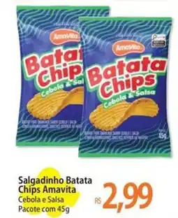 Atacadão Salgadinho Batata Chips Amavita oferta