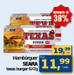 Cometa Supermercados Hambúrguer SEARA texas burger oferta