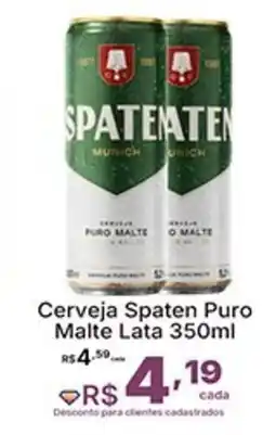 Super Lagoa Cerveja Spaten Puro Malte Lata oferta