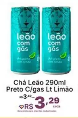 Super Lagoa Chá Leão Preto C/gas Lt Limão oferta