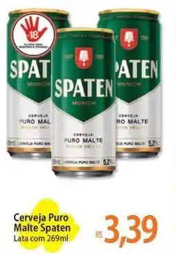 Atacadão Cerveja Puro Malte Spaten Lata oferta