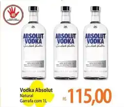 Atacadão Vodka Absolut Natural Garrafa oferta