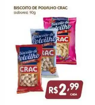 Prezunic Biscoito De Polvilho Crac 90g oferta
