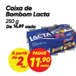 Dia Caixa de Bombom Lacta oferta