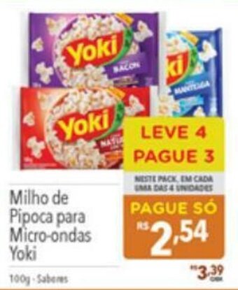 Supermercados Condor Milho de Pipoca para Micro Ondas Yoki 100g oferta