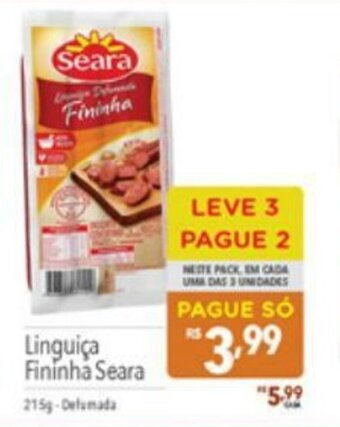 Supermercados Condor Linguica fininha Seara 215g oferta