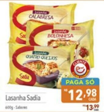 Supermercados Condor Lasanha Sadia 600g oferta