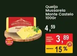 Federzoni Supermercados Queijo Mussarela Monte Castelo oferta