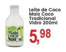 Federzoni Supermercados Leite de Coco Mais Coco Tradicional Vidro oferta