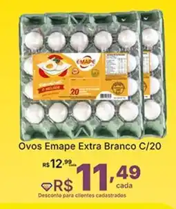 Super Lagoa Ovos Emape Extra Branco oferta