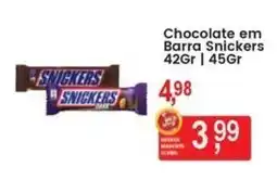 Federzoni Supermercados Chocolate em Barra Snickers oferta