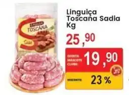 Federzoni Supermercados Linguiça Toscana Sadia oferta