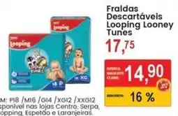 Federzoni Supermercados Fraldas Descartáveis Looping Looney Tunes oferta