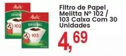 Federzoni Supermercados Filtro de Papel, Melitta N° 102/ 103 Caixa oferta
