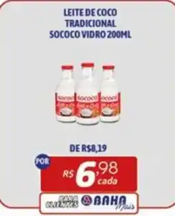 Bahamas Mix Leite de coco tradicional sococo vidro oferta