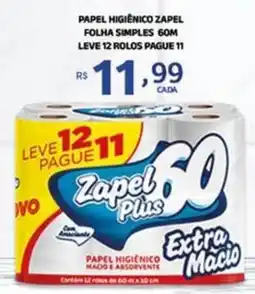 Bahamas Mix Papel higiênico zapel folha simples 60m oferta