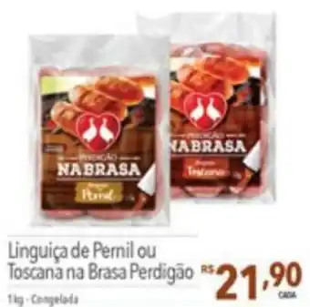 Supermercados Condor Linguica de Pernil ou Toscana na Brasa Perdigao 1kg oferta