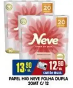 Higa's Supermercado Papel hig neve folha dupla 20mt oferta