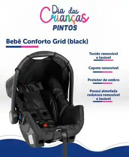 Lojas Pintos Bebê Conforto Grid (black) oferta