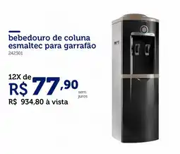 Lojas Pintos bebedouro de coluna esmaltec para garrafão oferta