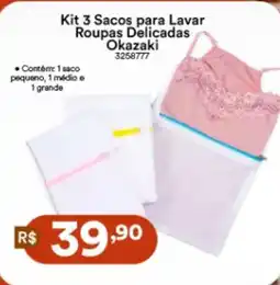 Multicoisas Kit 3 Sacos para Lavar Roupas Delicadas Okazaki oferta