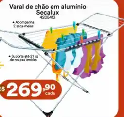 Multicoisas Varal de chão em alumínio Secalux oferta
