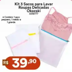 Multicoisas Kit 3 Sacos para Lavar Roupas Delicadas Okazaki oferta