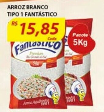 Arroz Branco Tipo 1 Fantastico 5kg