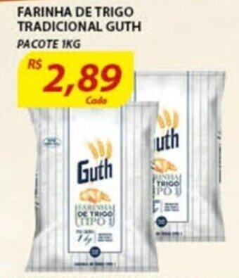 Assaí Atacadista Farinha de Trigo Tradicional Guth pacote 1kg oferta
