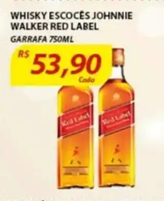 Assaí Atacadista Whisky Escoces Johnnie Walker Red Label 750ml oferta