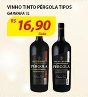Assaí Atacadista Vinho Tinto Pergola tipos Garrafa 1L oferta