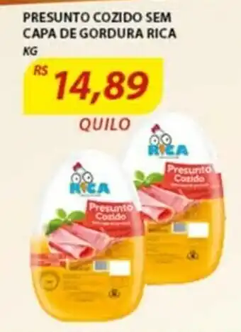 Assaí Atacadista Presunto cozido sem capa de gordura Rica 1kg oferta