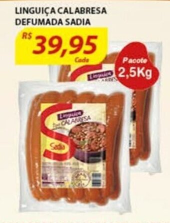 Assaí Atacadista Linguica Calabresa Defumada Sadia 2.5kg oferta