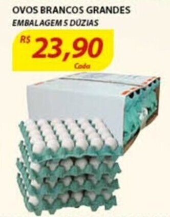 Assaí Atacadista Ovos brancos Grandes oferta