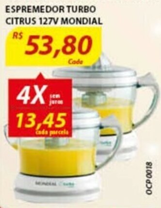 Assaí Atacadista Espremedor Turbo Citrus 127V Mondial oferta