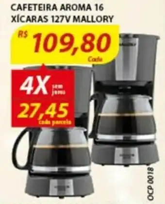 Assaí Atacadista Cafeteira Aroma 16 Xicaras 127V Mallory oferta