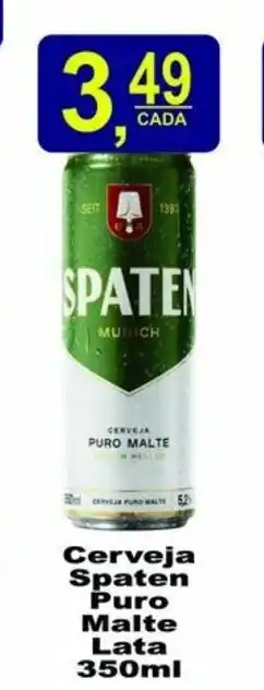 Kanguru Supermercado Cerveja Spaten Puro Malte lata 350ml oferta