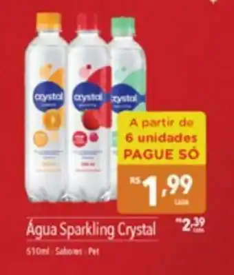 Supermercados Condor Agua Sparkling Crystal 510ml oferta