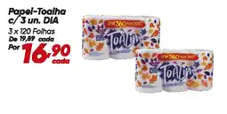 Dia Papel-Toalha c/3 un. DIA oferta