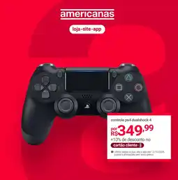 Lojas Americanas controle ps4 dualshock 4 oferta