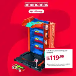 Lojas Americanas hot wheels pista de brinquedo garagem oferta