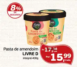 Cometa Supermercados Pasta de amendoim LIVRE D integral oferta