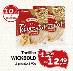 Cometa Supermercados Tortilha WICKBOLD tá pronto oferta