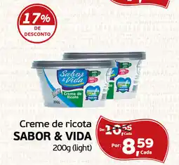Cometa Supermercados Creme de ricota SABOR & VIDA oferta