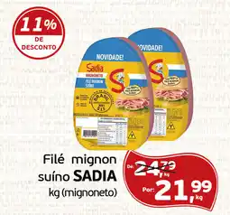 Cometa Supermercados Filé mignon suíno SADIA oferta