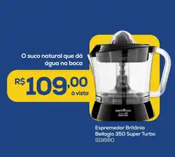 Lojas Colombo Espremedor Britânia Bellagio 350 Super Turbo oferta