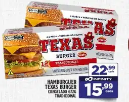 Preço & Cia Hamburguer texas burger congelado tradicional oferta